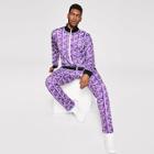 Shein Men Zip Up Geo Jacket & Pants Set