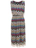 Shein Multicolor Sleeveless Zig Print Tassel Dress
