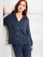 Shein Contrast Binding Shirt & Pants Pj Set