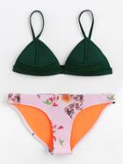 Shein Calico Print Mix & Match Bikini Set