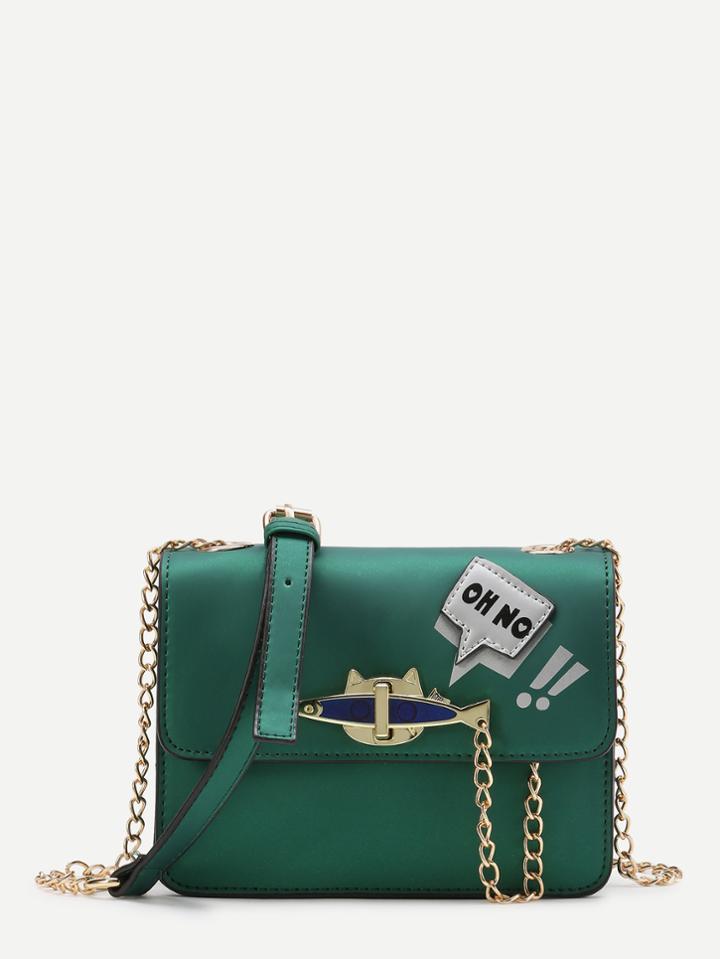 Shein Fish & Cat Shaped Lock Chain Bag