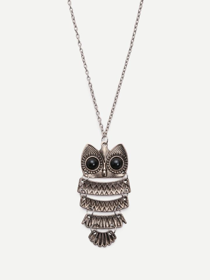 Shein Vintage Owl-shaped Pendant Necklace