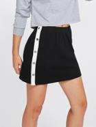 Shein Contrast Snap Button Side Knit Skirt