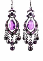 Shein Grace Aulic Purple Crystal Drop Earring