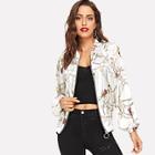 Shein Frilled Neck Lantern Sleeve Jacket