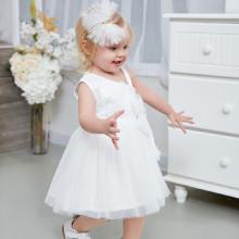 Shein Girls Stereo Flowers Pearl Beaded Dress