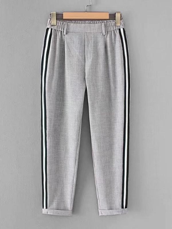 Shein Striped Tape Tapered Pants