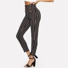 Shein Double Breasted Pinstripe Pants