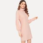 Shein Puff Sleeve Cowl Neck Dress