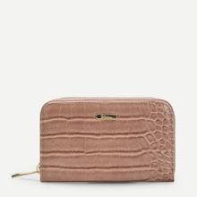 Shein Croc Pattern Zipper Around Purse