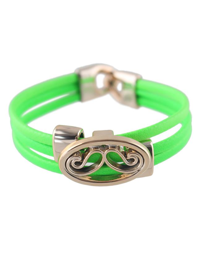 Shein Green Women Pu Leather Braided Bracelet