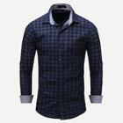 Shein Men Plaid Collar Denim Shirt