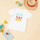 Shein Girls Letter Embroidery Tee