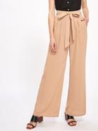 Shein Belted Pleated Front Palazzo Pants