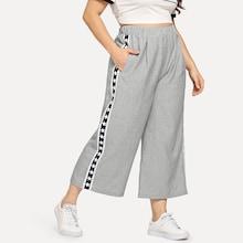 Shein Plus Star Print Side Pants