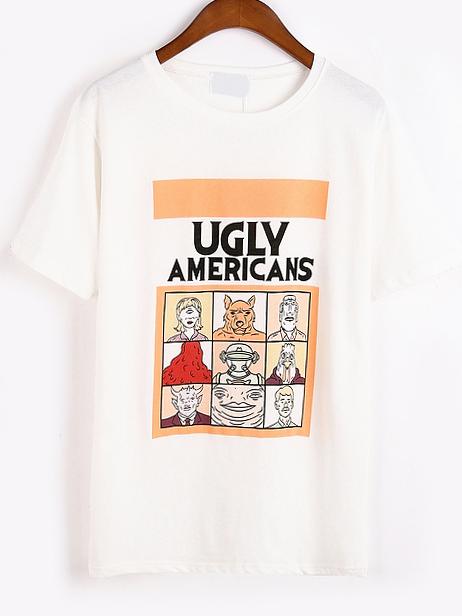 Shein Comic Print T-shirt
