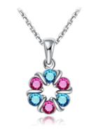Shein Silver Crystal Chain Fashion Necklace