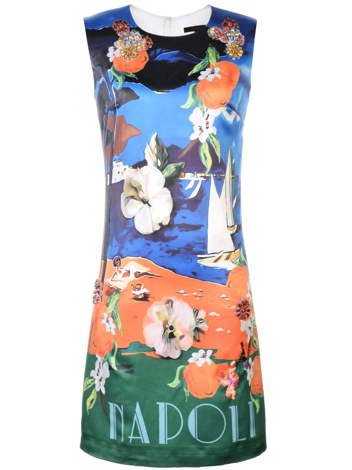 Shein Multicolor Beading Print Sheath Dress