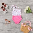 Shein Girls Flamingo Print Swimsuit