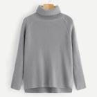 Shein Raglan Sleeve High Neck Jumper