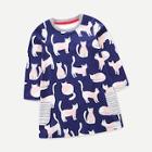 Shein Toddler Girls Pocket Detail Cat Print Dress