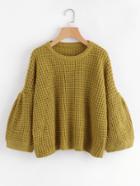 Shein Puff Sleeve Textured Jumper