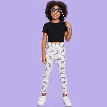 Shein Girls Zebra Print Leggings