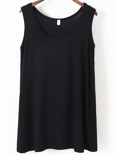 Shein Scoop Neck Black Tank Top