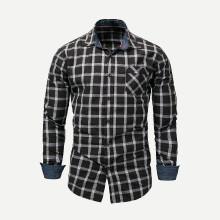 Shein Men Roll-up Sleeve Plaid Shirt