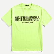 Shein Men Letter Print Tunic Tee