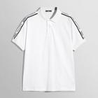 Shein Men Letter Tape Shoulder Polo Shirt