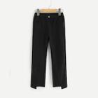 Shein Girls Buttoned Elastic Waist Stepped Hem Pants