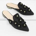 Shein Studded Decorated Pointed Toe Flats