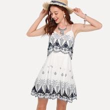 Shein Embroidered Layered Cami Dress