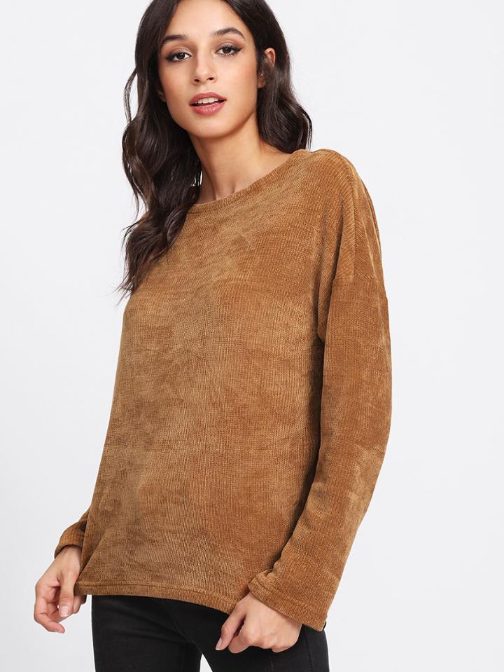 Shein Drop Shoulder Cord Tee