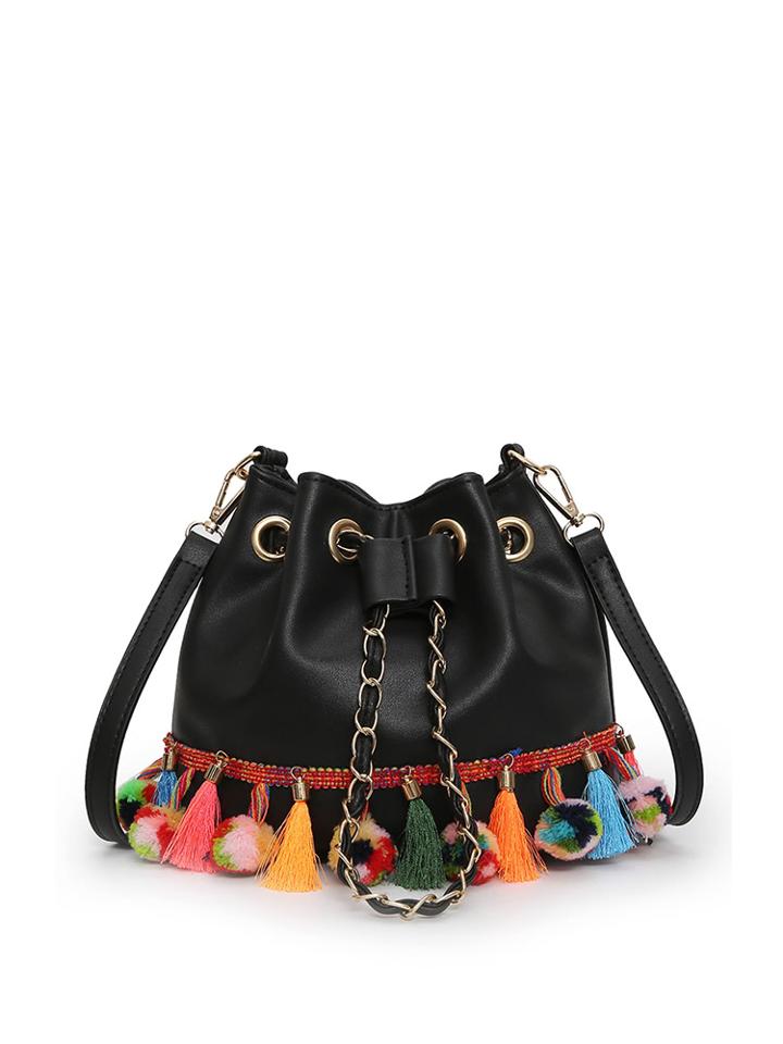 Shein Tassel Embellished Bucket Bag