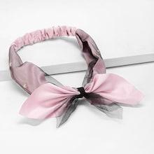 Shein Girls Mesh Overlay Bow Knot Headband