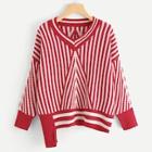 Shein Striped Asymmetrical Hem Jumper