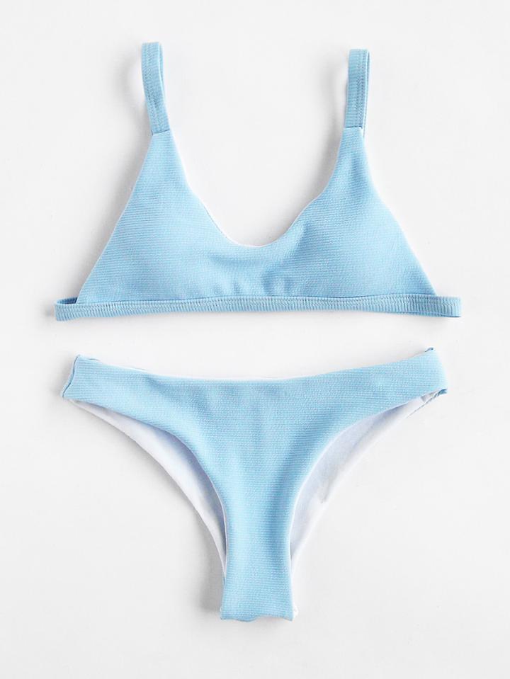Shein Ribbed Push Up Bikini Set