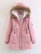 Shein Faux Fur Hooded Parka Coat