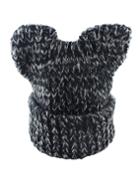 Shein Black Trendy Winter Knitted Hat