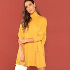 Shein Turtle Neck Tassel Detail Cape Dress