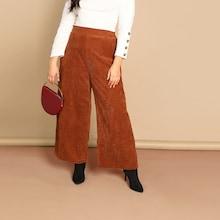 Shein Plus Slant Pocket Wide Leg Pants