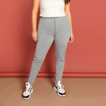 Shein Plus Wide Waistband Contrast Trim Leggings