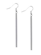 Shein Silver Plated Straight Bar Simple Drop Earrings