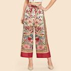 Shein Waist Knot Floral Wide Leg Tribal Pants