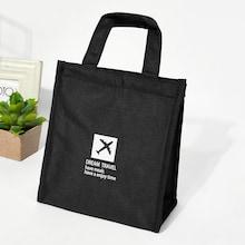 Shein Letter Print Lunch Storage Bag With Handle