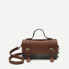 Shein Houndstooth Satchel Bag
