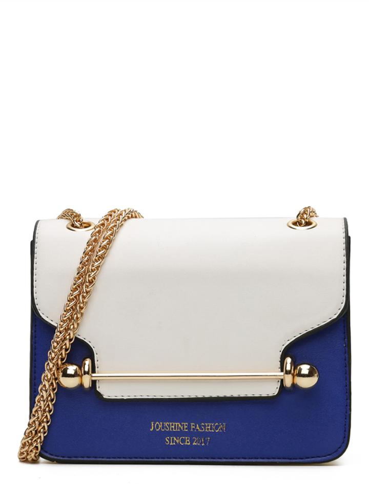 Shein Piping Detail Pu Chain Bag