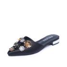 Shein Flower Embellished Pointed Toe Sandals